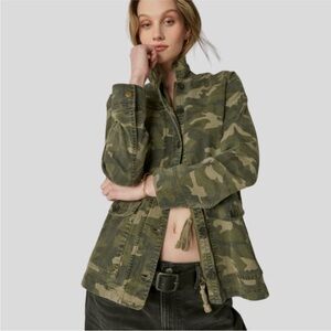 LUCKY BRAND Camo Print Utility Jacket Size XS